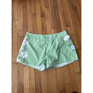 Roxy Board Shorts Women’s Roxy Zephyr Green Floral Size XXL